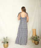 Maternity dress Dahlia black white flowers