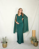Vestido de maternidad Eliana verde bandera CH y M