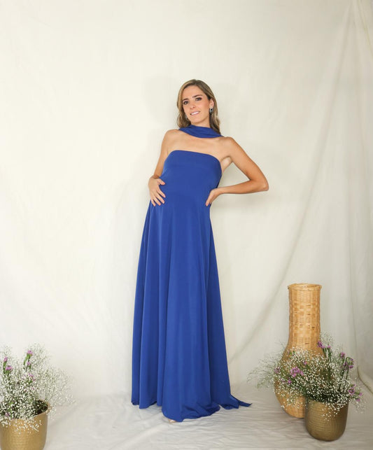 Vestido de Maternidad, Adela azul rey (CH)(M)