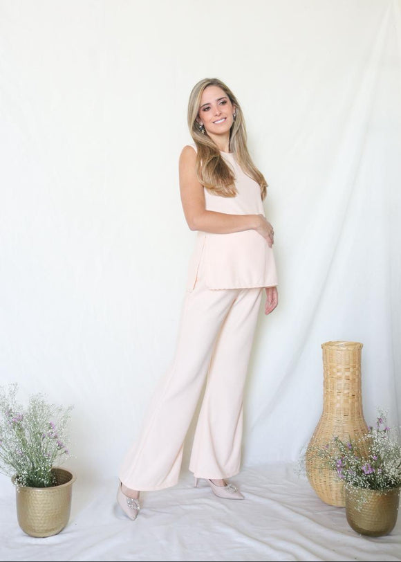 Conjunto de maternidad Cinthya, durazno