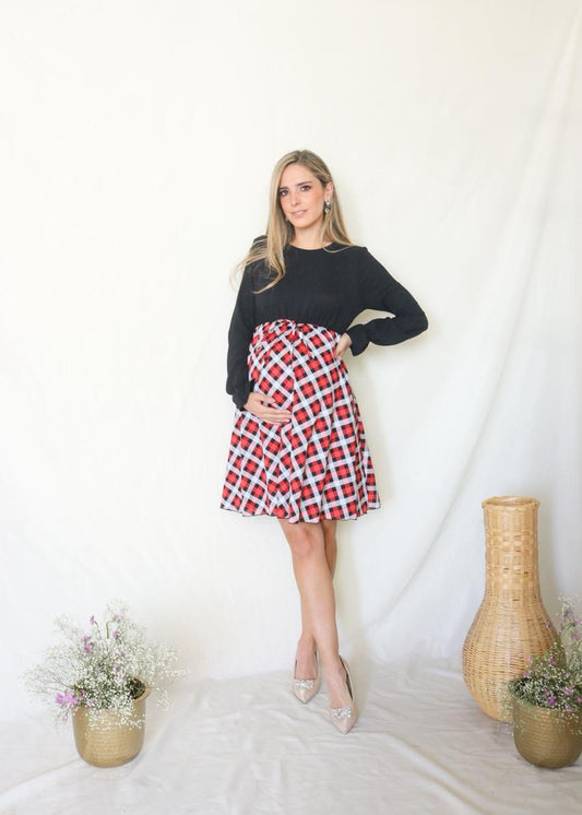Vestido de maternidad, Anna cuadros