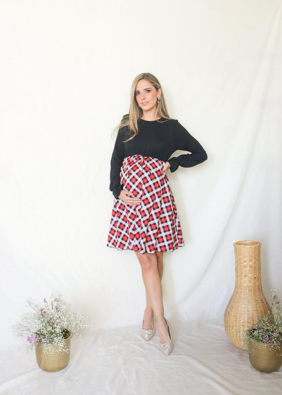 Vestido de maternidad, Anna cuadros CH