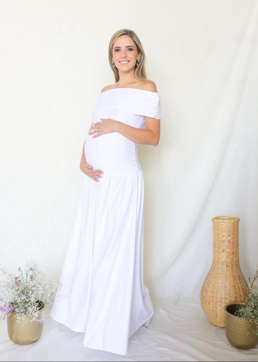 Vestido de maternidad blanco, Adeline (Copia)