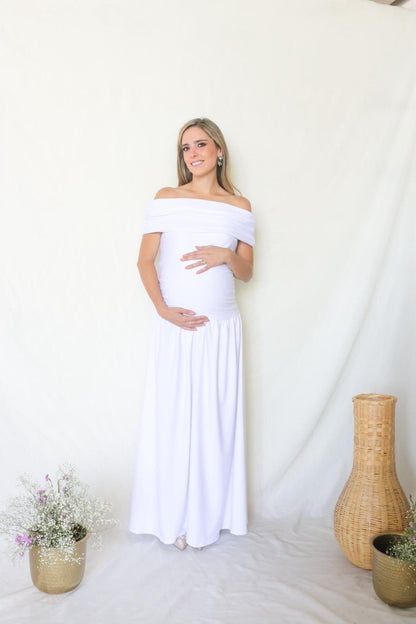 Vestido de maternidad blanco, Adeline (Copia)