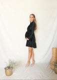 Vestido de maternidad, Gaby corto negro terciopelo