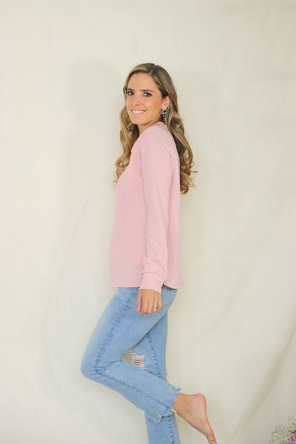 Blusa de lactancia Ruth, rosa textura
