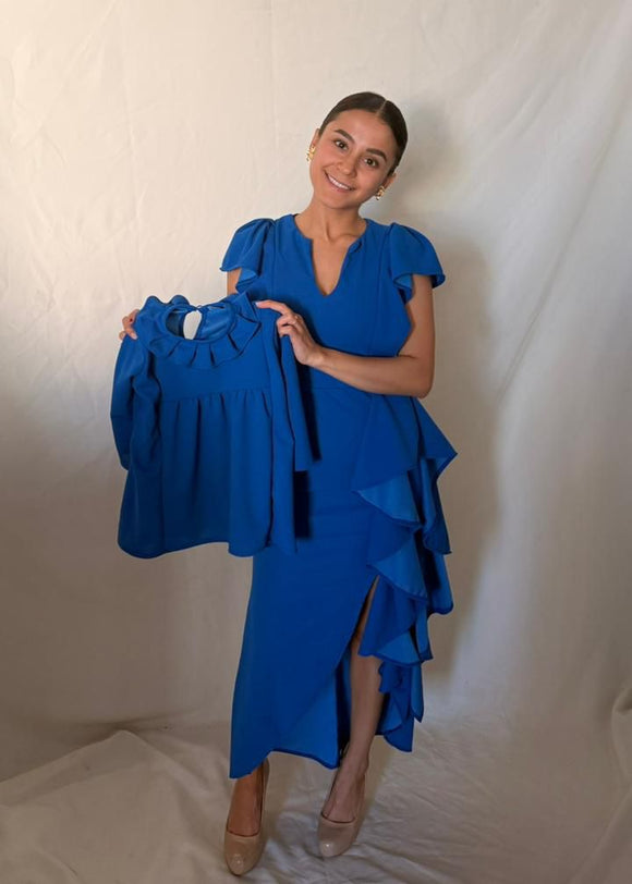 Vestidos matching azul cielo, Jessica azul vivo