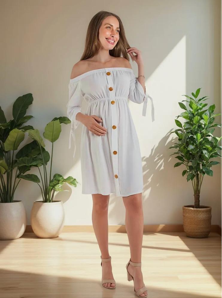 Vestido de maternidad strapless
