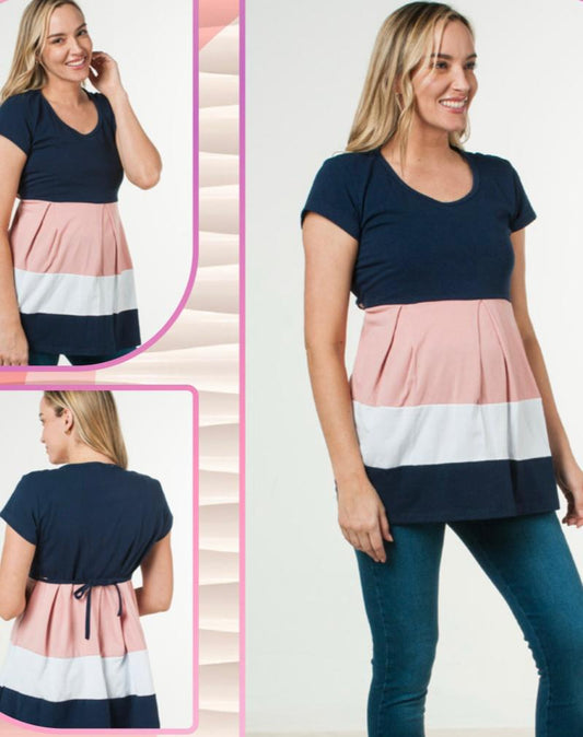 Blusa de maternidad rayas