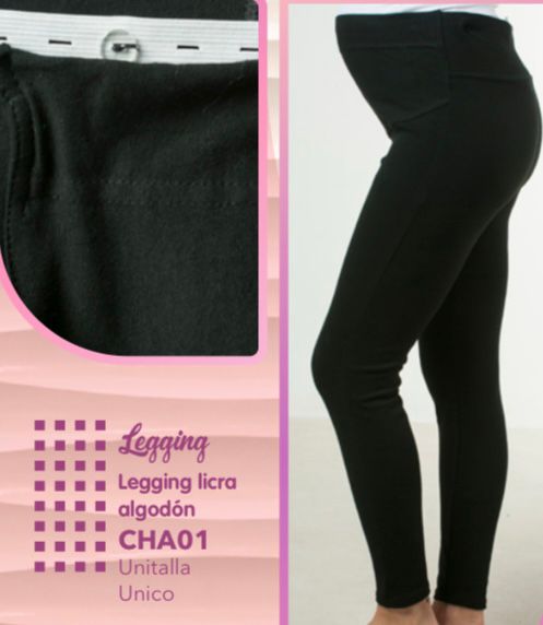 Leggins ajustables de maternidad negros