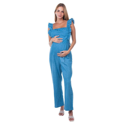 Jumpsuit de maternidad, mezclilla