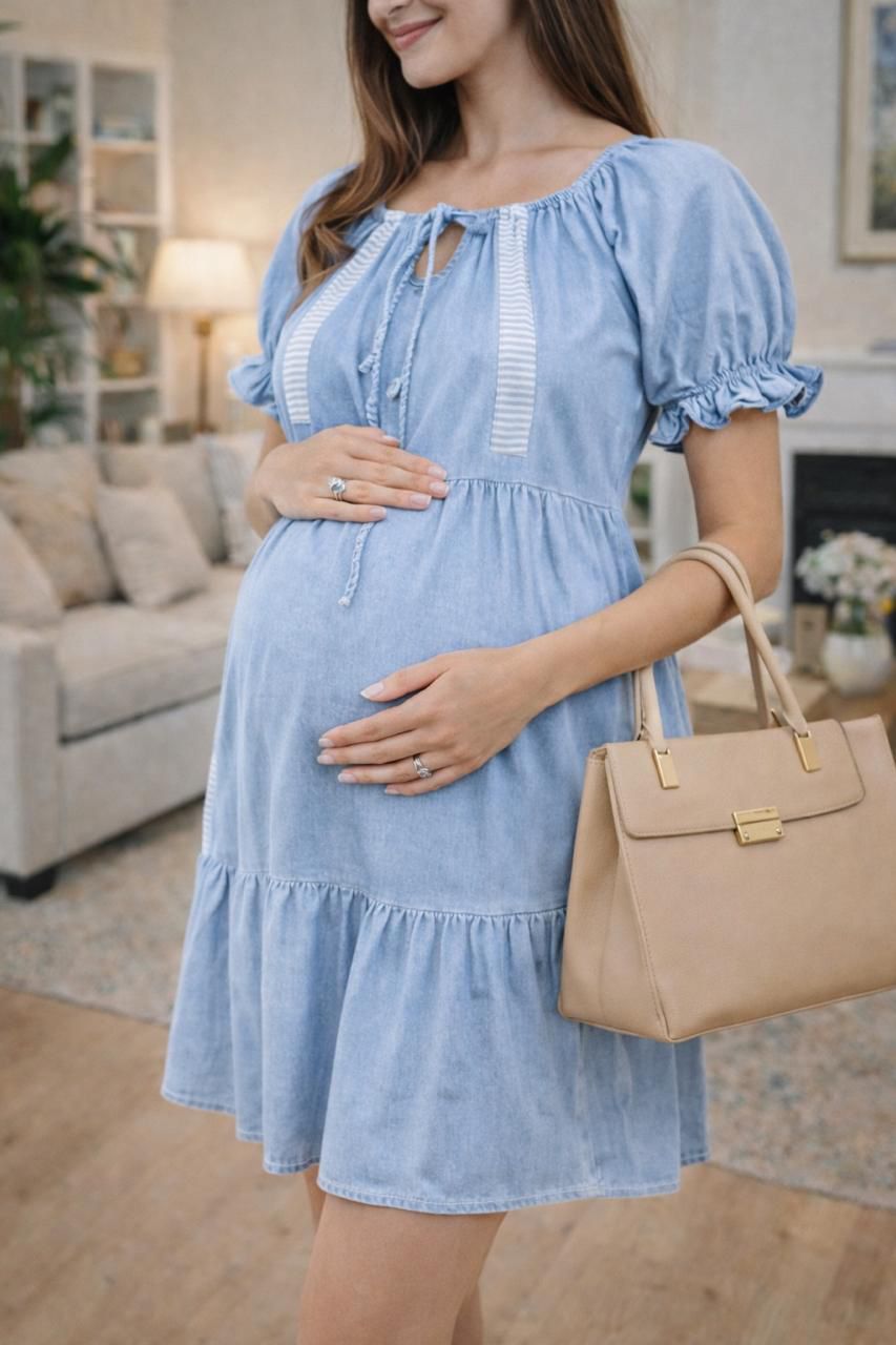 Vestido de maternidad mezclilla
