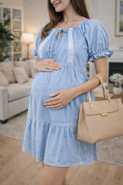 Vestido de maternidad mezclilla