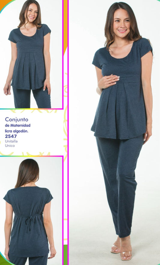 Conjuntos de maternidad licra algodón (varios colores)