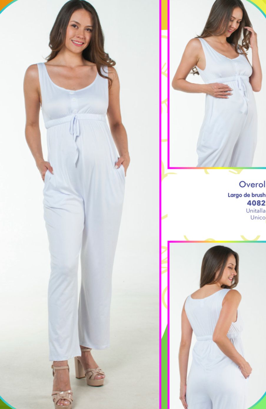 Jumpsuit de maternidad con lazo (varios colores)