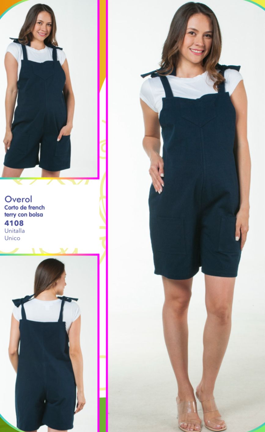 Overol de maternidad corto (varios colores)