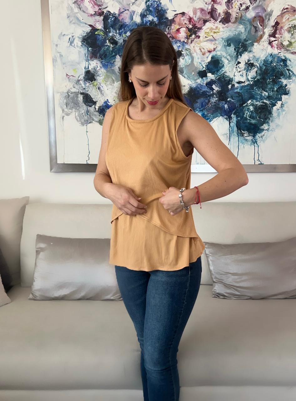 Blusa de lactancia y maternidad, Gisela granola M