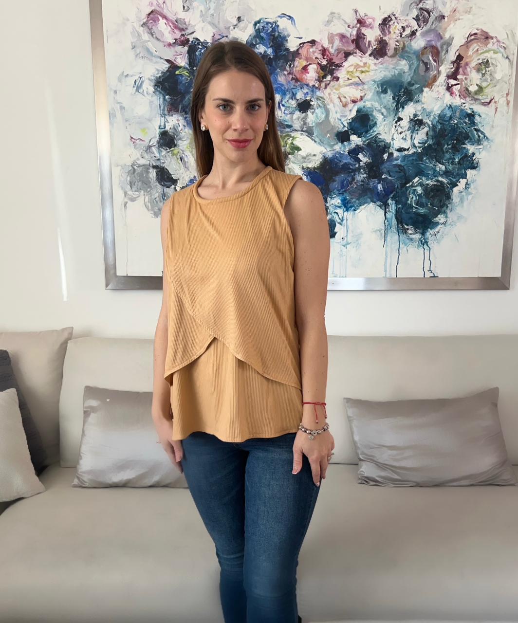 Blusa de lactancia y maternidad, Gisela granola M