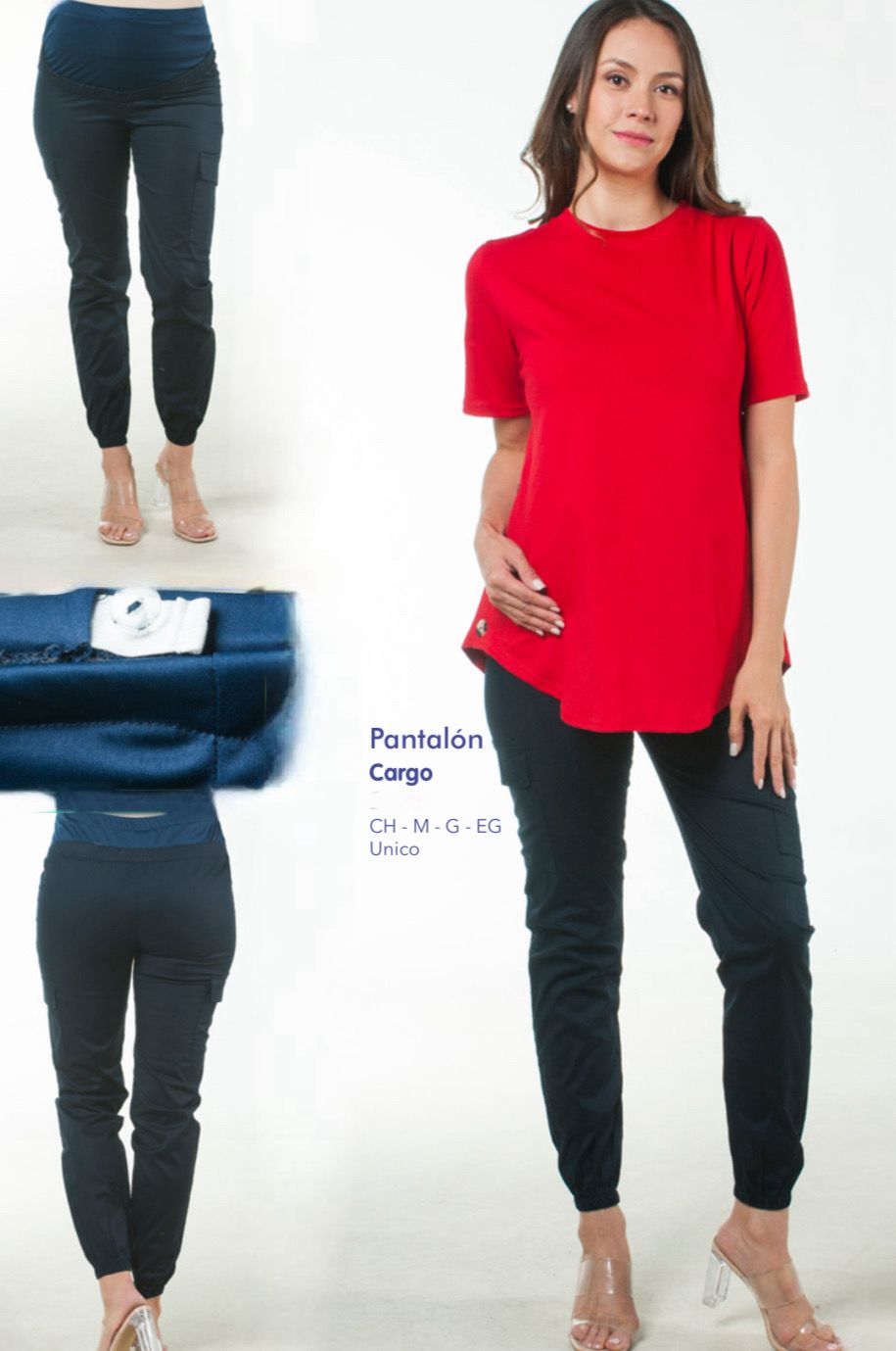 Pantalones cargo de maternidad (varios colores)