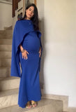 Vestido de maternidad Aline, azul imperial neopreno
