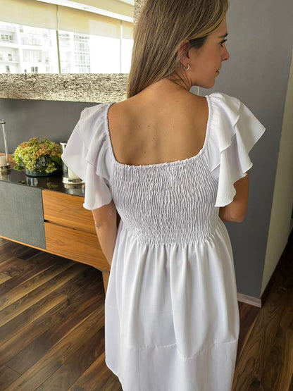 Winter maternity dress, blue SM
