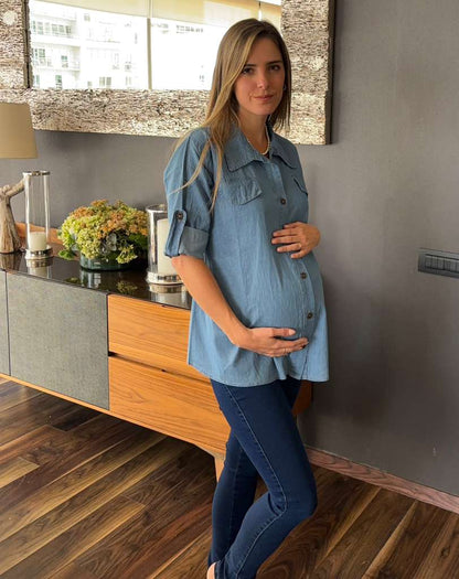 Camisa de maternidad mezclilla