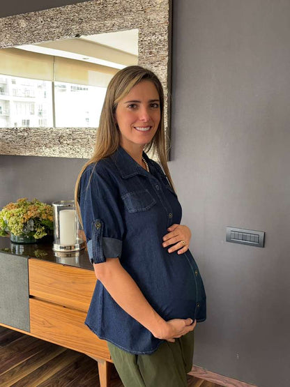 Camisa de maternidad mezclilla