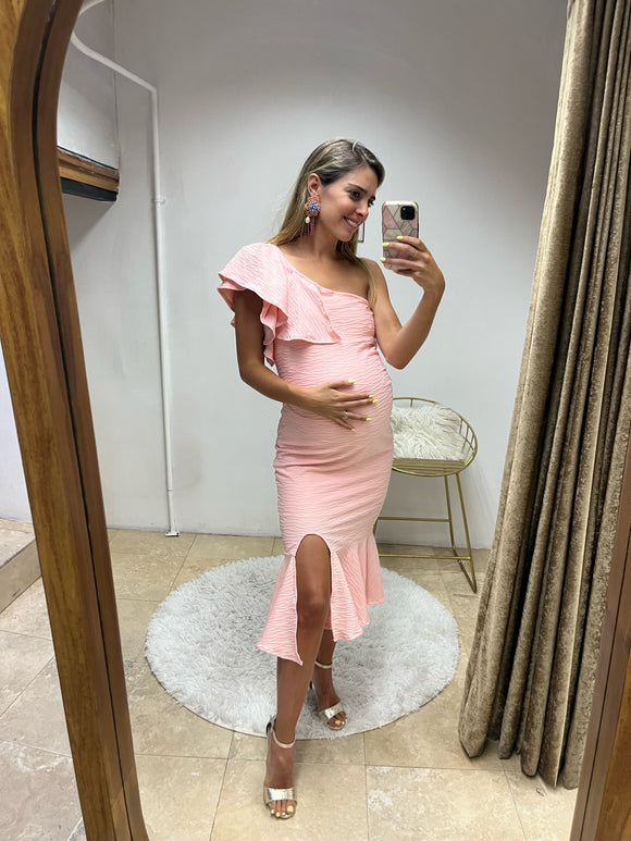 Vestido de maternidad, Aurelia rosa textura