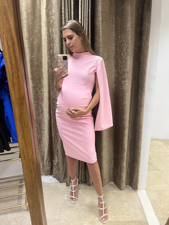 Vestido de maternidad Carola, rosa claro corto