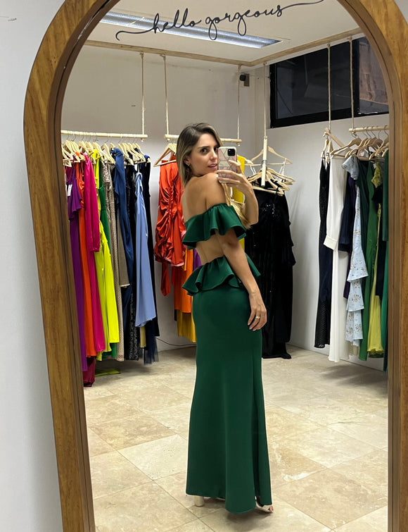 Vestido, Tanya verde neopreno CH