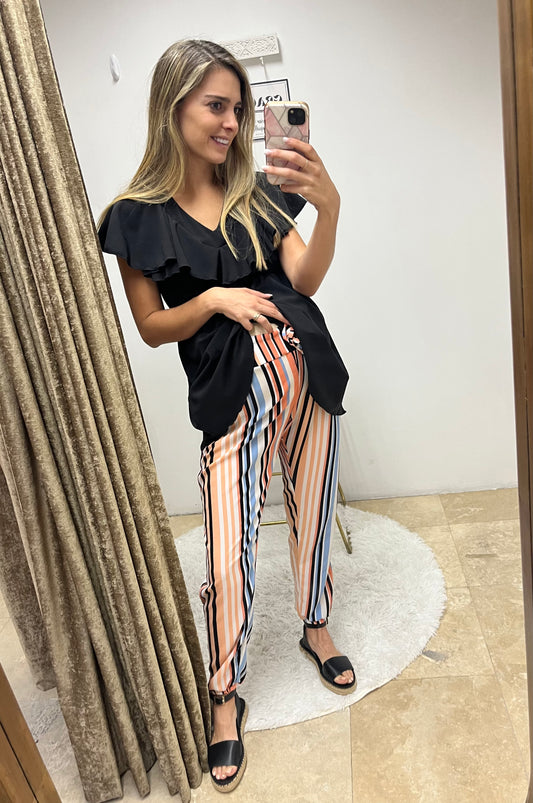 Pantalón de maternidad, rayado