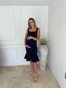 Maternity dress, Irene navy blue