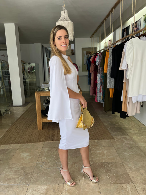 Carola maternity dress, short white