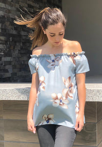 Blusa de maternidad, Emma gris Flores