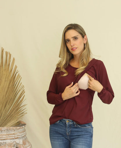 Blusa lactancia, Daniela vino