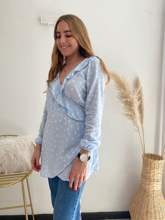 Franchesca blouse with little balls