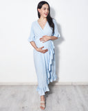 Maternity dress, Ursula blue montparnasse
