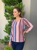 Nursing blouse, striped daniela