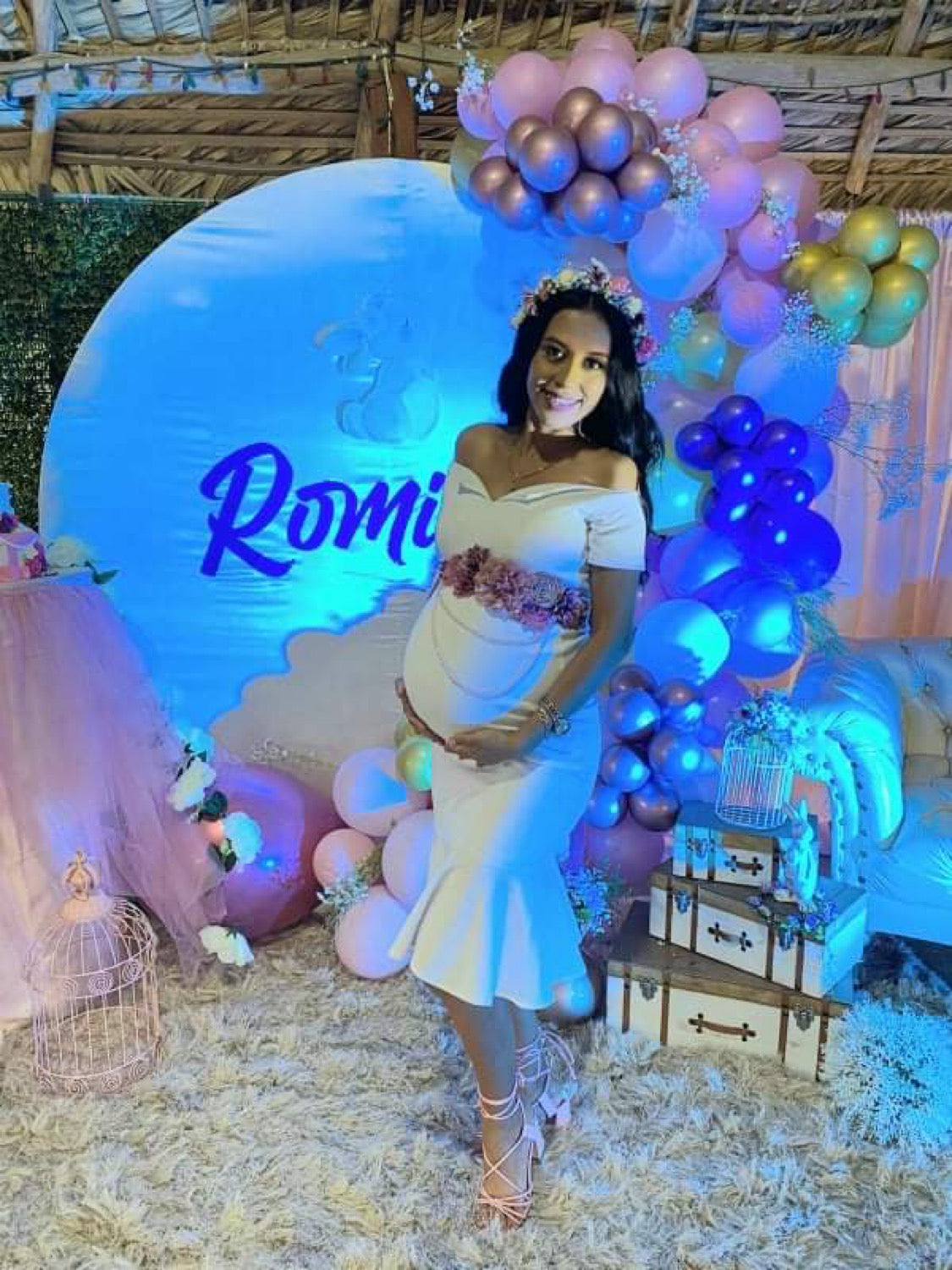 Vestido de maternidad, Itzel blanco