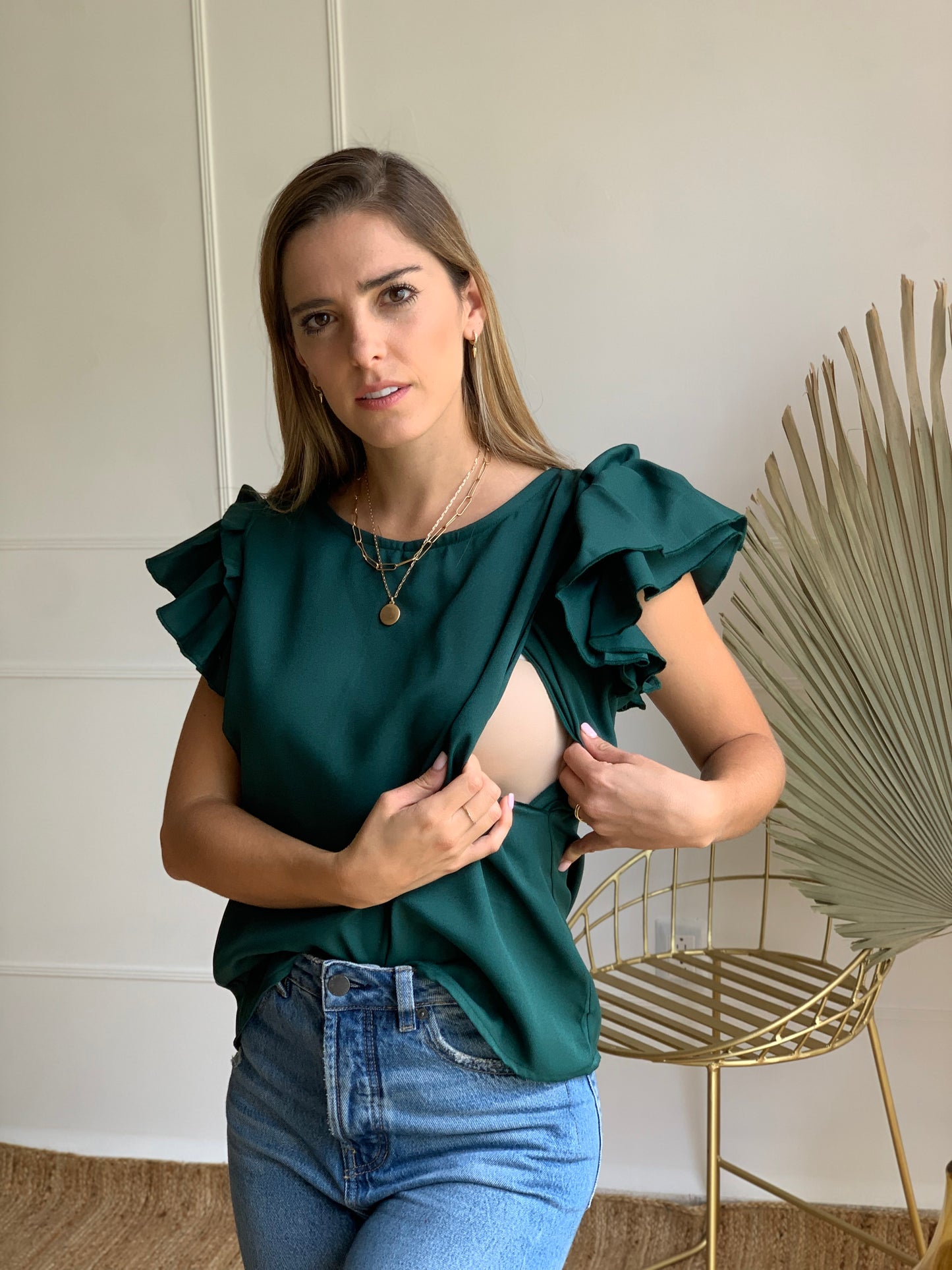 Blusa de lactancia, Adri verde