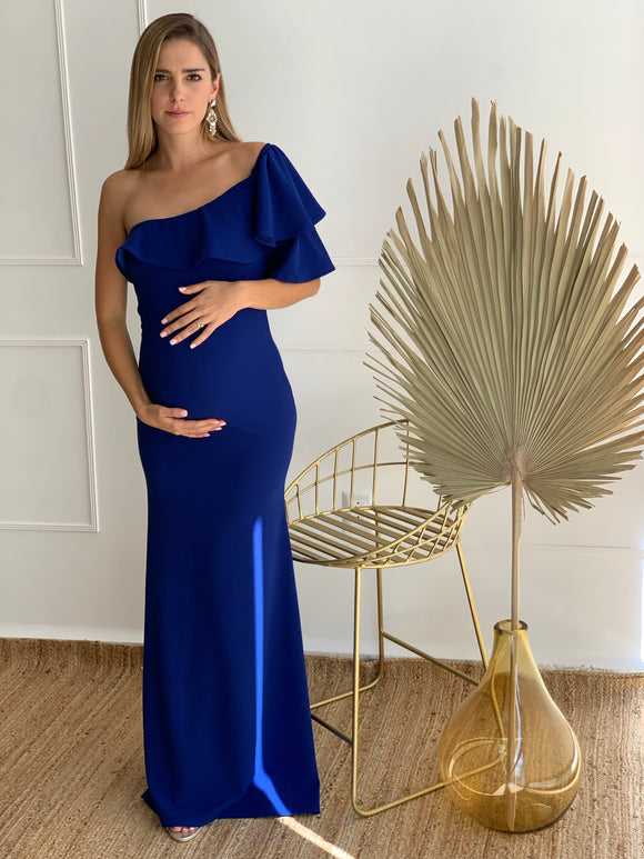 Maternity dress, Astrid imperial blue
