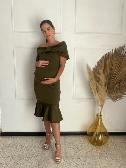 Maternity Dress, Olive Lluvia