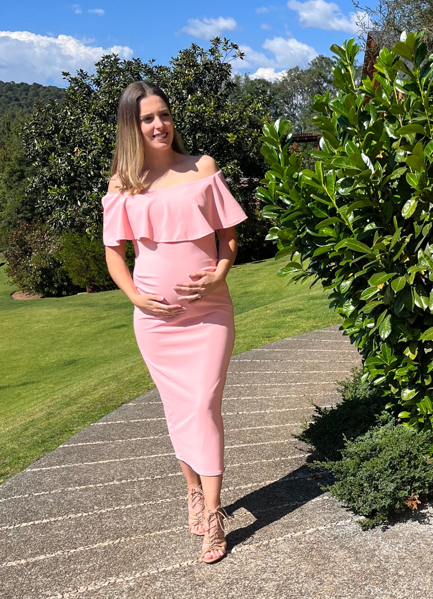 Vestido de maternidad, Arantza rosa claro Ponti roma