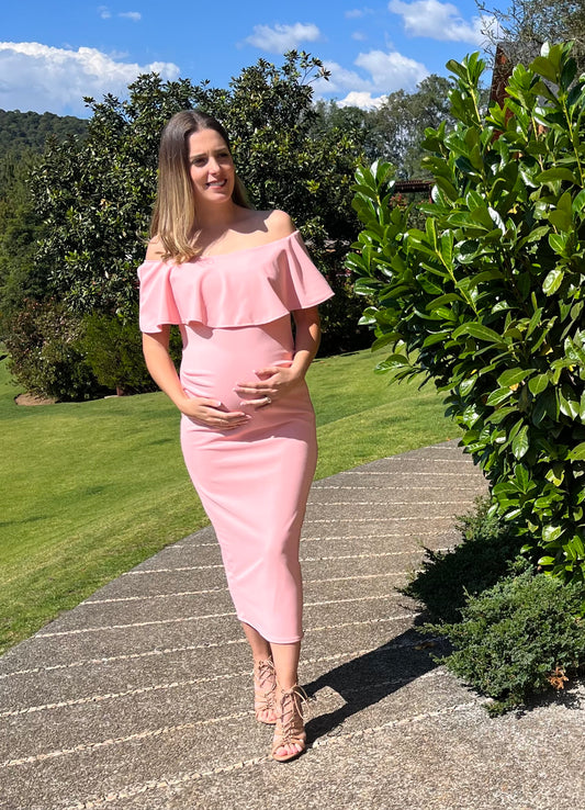 Vestido de maternidad, Arantza rosa claro Ponti roma