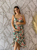 Maternity dress, Sandra white floral