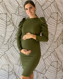 Green Vega maternity dress