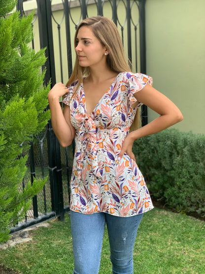 Blusa de maternidad, Brescia Hojas viento