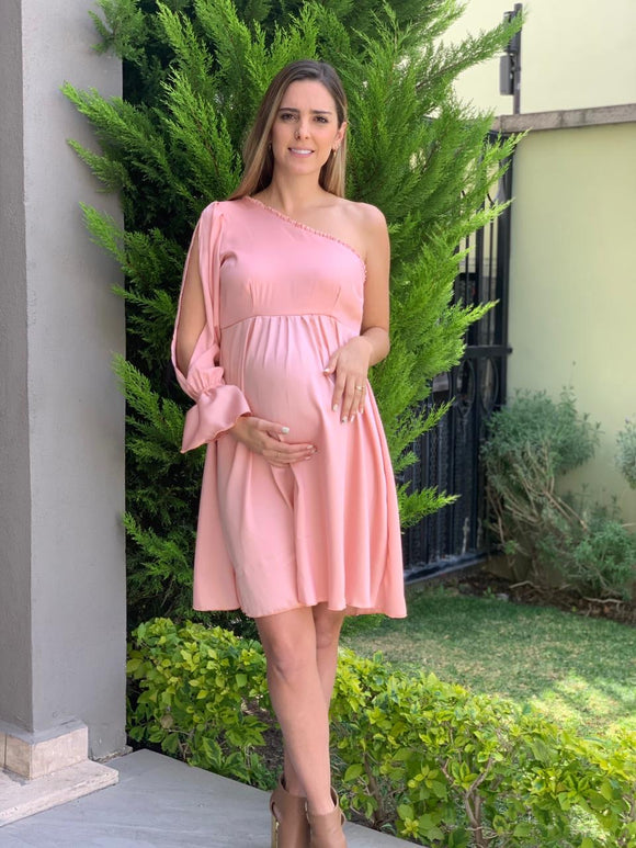 Vestido Antonella, maternidad color rosa