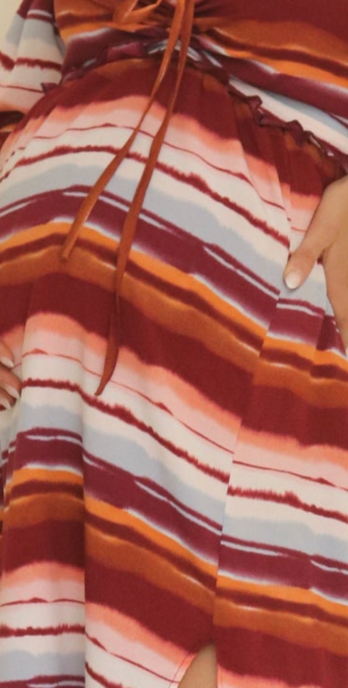 Red and blue striped fabric