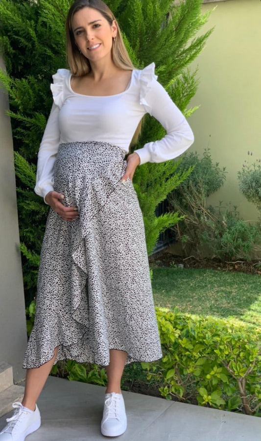 Maternity skirt, dots
